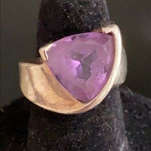 Sterling silver amethyst ring